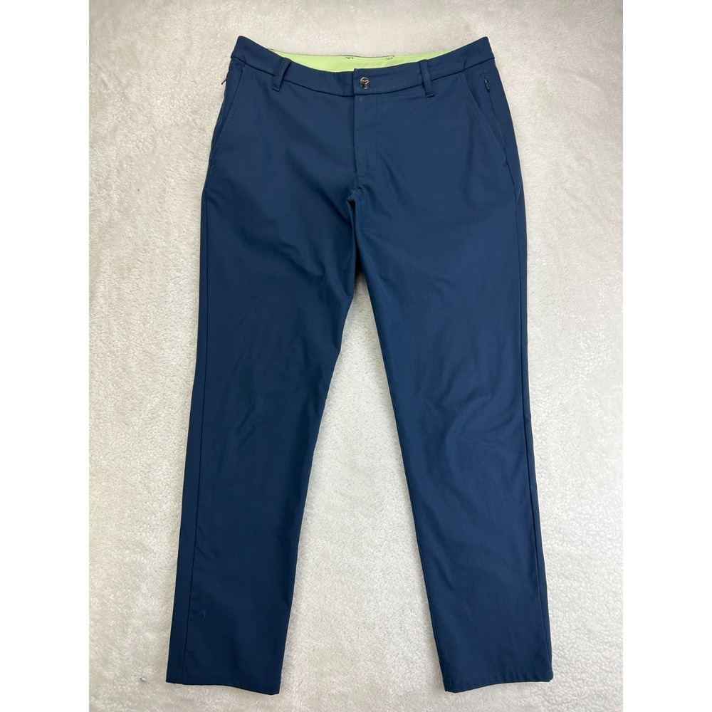 Birddogs Mens Chino Pants Mens 34x32 Navy Blue Lined Performance Hiking Golf